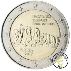 MALTA 2017 2 EUROS CONMEMORATIVA UNC - TEMPLOS DE HAGAR QIM - S/C.