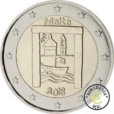 MALTA 2018 2 EUROS CONMEMORATIVA UNC - LOS NIÑOS Y LA SOLIDARIDAD - PATRIMONIO CULTURAL - S/C.
