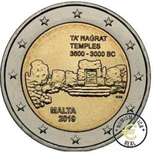 MALTA 2019 2 EUROS CONMEMORATIVA UNC - TEMPLOS DE TA' HAGRAT - S/C.