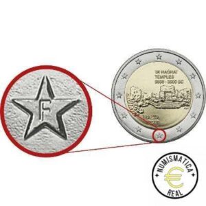 MALTA 2019 2 EUROS CONMEMORATIVA UNC - TEMPLOS DE TA' HAGRAT - CECA FRANCESA LETRA F - S/C.