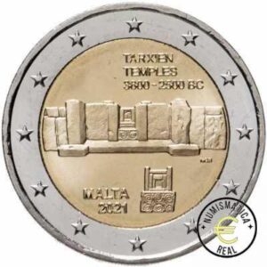 MALTA 2021 2 EUROS CONMEMORATIVA UNC - TEMPLOS DE TARXIEN - S/C.