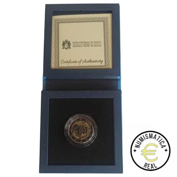 MALTA 2022 2 EUROS CONMEMORATIVA - ONU SEGURIDAD DE LA MUJER - EN ESTUCHE OFICIAL - SOLO 3.000 UNIDADES. - Imagen 3