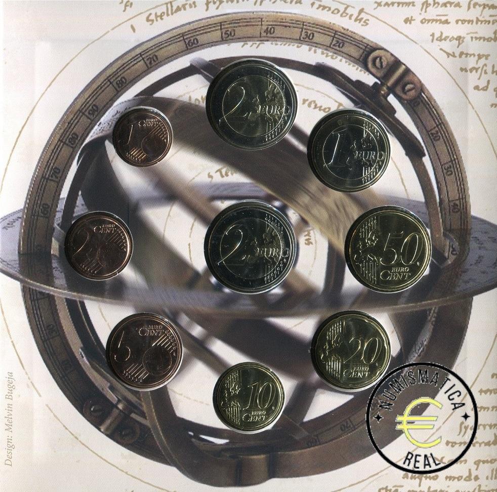 MALTA 2023 9 VALORES, 8 DE LA SERIE + 1 CONMEMORATIVAS 2 EUROS "550º ANV. NICOLAS COPERNICO" CARTERA BU - EUROSET. - Imagen 2