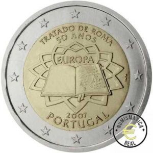 PORTUGAL 2007 2 EUROS CONMEMORATIVA UNC - TRATADO DE ROMA - S/C.