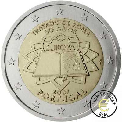 PORTUGAL 2007 2 EUROS CONMEMORATIVA UNC - TRATADO DE ROMA - S/C.