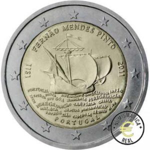PORTUGAL 2011 2 EUROS CONMEMORATIVA UNC - 500 ANV. FERNAO MENDES PINTO - S/C.