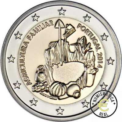PORTUGAL 2014 2 EUROS CONMEMORATIVA UNC - INTERNACIONAL AGRICULTURA FAMILIAR - S/C.