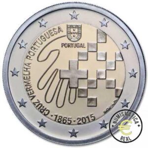 PORTUGAL 2015 2 EUROS CONMEMORATIVA UNC - 150 AÑOS DE LA CRUZ ROJA PORTUGESA - S/C.