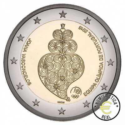 PORTUGAL 2016 2 EUROS CONMEMORATIVA UNC - EQUIPO OLIMPICO PORTUGAL 2016 - S/C.