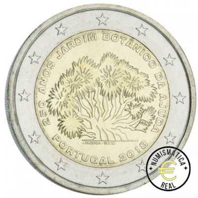 PORTUGAL 2018 2 EUROS CONMEMORATIVA UNC - 250 AÑOS DEL JARDIN BOTANICO DE AJUDA - S/C.