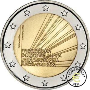 PORTUGAL 2021 2 EUROS CONMEMORATIVA UNC - PRESIDENCIA DE PORTUGAL EN LA U.E - S/C.