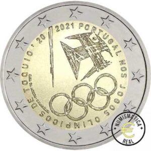 PORTUGAL 2021 2 EUROS CONMEMORATIVA UNC - JUEGOS OLIMPICOS DE TOKIO - S/C.