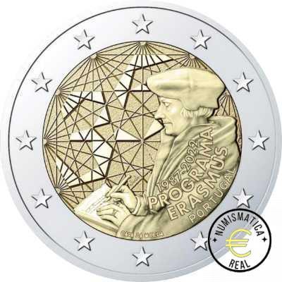 PORTUGAL 2022 2 EUROS CONMEMORATIVA UNC - PROGRAMA ERASMUS - S/C.