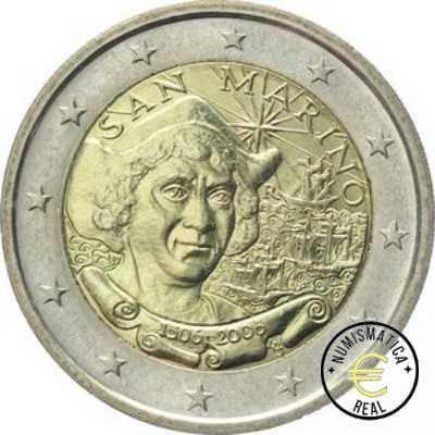 SAN MARINO 2006 2 EUROS CONMEMORATIVA BU - V CENTENARIO DE LA MUERTE DE CRISTOBAL COLON - EN CARTERA OFICIAL. - Imagen 3