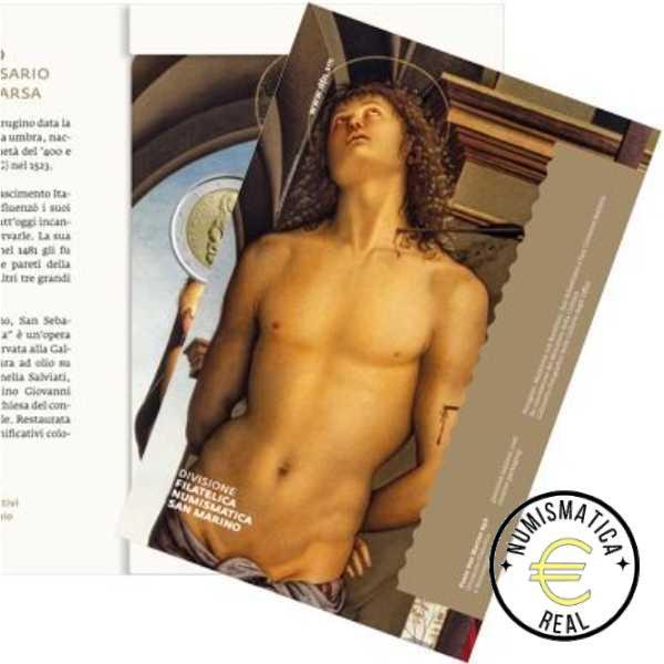 SAN MARINO 2023 2 EUROS CONMEMORATIVA BU - 500º ANIVERSARIO DE LA MUERTE DE PERUGINO - EN CARTERA OFICIAL. - Imagen 4