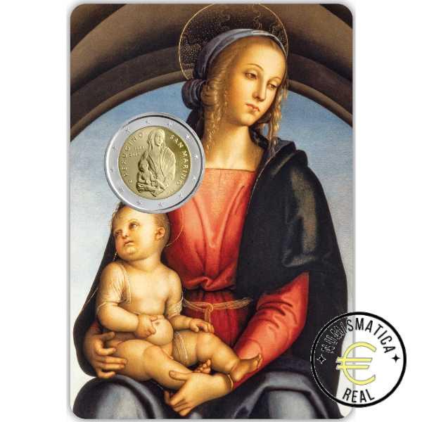 SAN MARINO 2023 2 EUROS CONMEMORATIVA BU - 500º ANIVERSARIO DE LA MUERTE DE PERUGINO - EN CARTERA OFICIAL. - Imagen 3