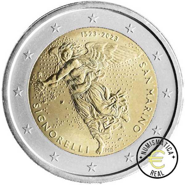 SAN MARINO 2023 2 EUROS CONMEMORATIVA BU - 500º ANIVERSARIO DE LA MUERTE DE LUCAS SIGNORELLI - EN CARTERA OFICIAL. - Imagen 2