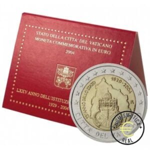 VATICANO 2004 2 EUROS CONMEMORATIVA BU - 75º ANIVERSARIO DE LA FUNDACION DEL ESTADO DE LA CIUDAD DEL VATICANO - EN CARTERA OFICIAL.