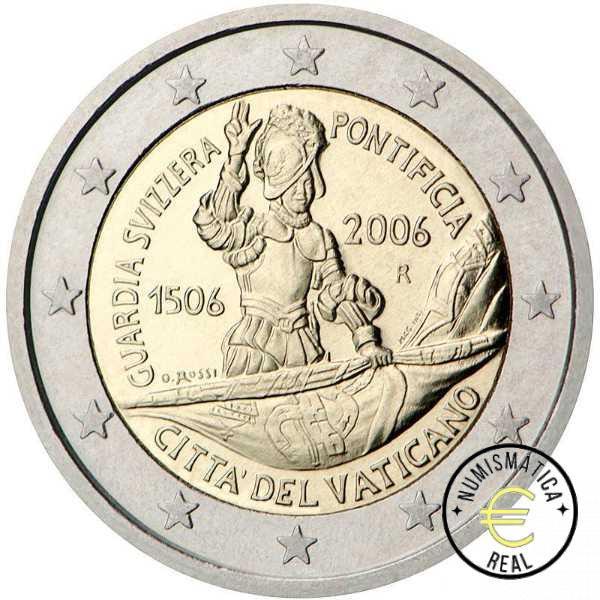 VATICANO 2006 2 EUROS CONMEMORATIVA BU - V CENTENARIO DE LA GUARDIA SUIZA PONTIFICIA - EN CARTERA OFICIAL. - Imagen 2