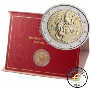 VATICANO 2008 2 EUROS CONMEMORATIVA BU - BIMILENARIO DEL NACIMIENTO DEL APÓSTOL SAN PABLO - EN CARTERA OFICIAL.