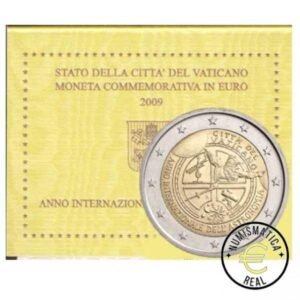 VATICANO 2009 2 EUROS CONMEMORATIVA BU - AÑO INTERNACIONAL DE LA ASTRONOMIA - EN CARTERA OFICIAL.