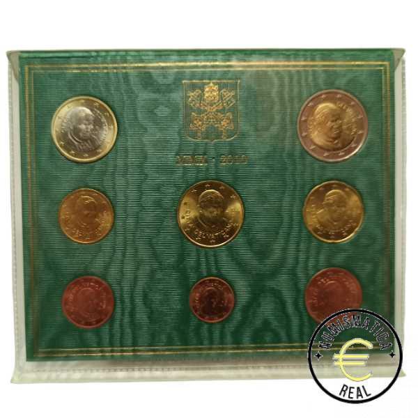 VATICANO 2010 CARTERA 8 VALORES KMS CALIDAD BU - BENEDICTO XVI - EN CARTERA OFICIAL - EUROSET. - Imagen 2