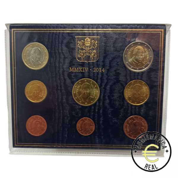 VATICANO 2014 CARTERA 8 VALORES KMS CALIDAD BU - FRANCISCO I - EN CARTERA OFICIAL - EUROSET. - Imagen 2