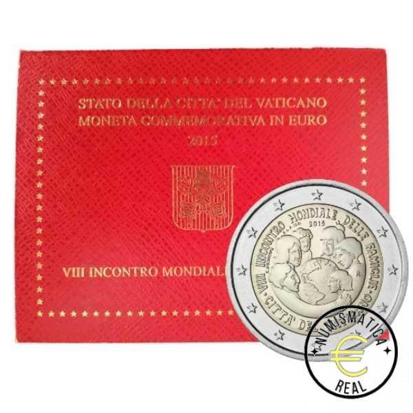 VATICANO 2015 2 EUROS CONMEMORATIVA BU - VII ENCUENTRO DE LAS FAMILIAS - FILADELFIA - EN CARTERA OFICIAL.