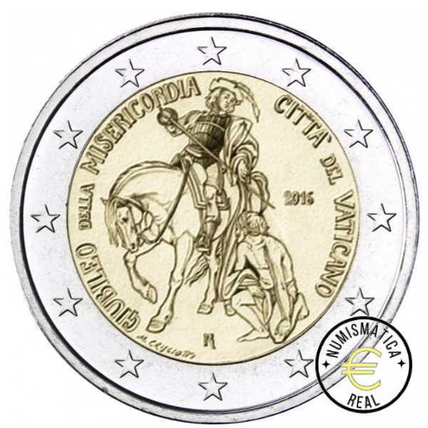 VATICANO 2016 2 EUROS CONMEMORATIVA BU - AÑO SANTO DE LA MISERICORDIA - EN CARTERA OFICIAL. - Imagen 2
