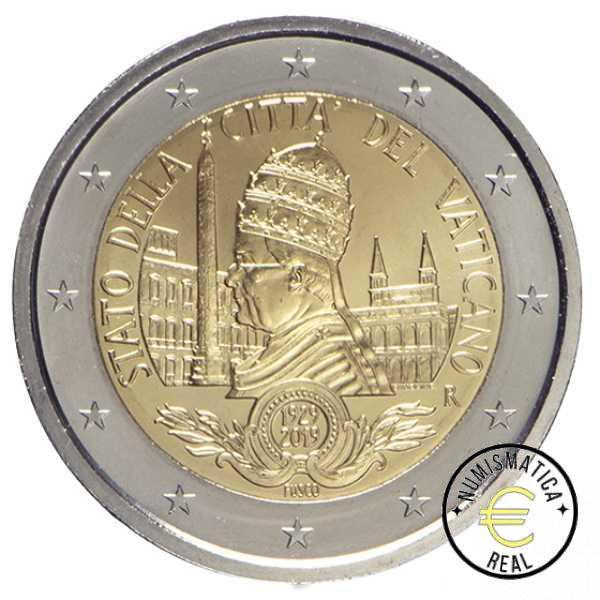 VATICANO 2019 2 EUROS CONMEMORATIVA BU - 90º ANIVERSARIO DE LA FUNDACION DEL VATICANO - EN CARTERA OFICIAL. - Imagen 2