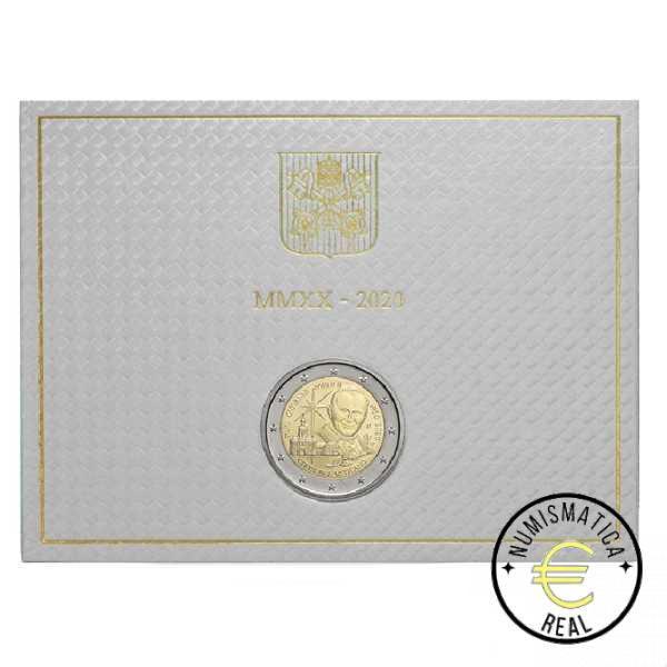 VATICANO 2020 2 EUROS CONMEMORATIVA BU - 100 CUMPLEAÑOS DE SAN JUAN PABLO II - EN CARTERA OFICIAL.