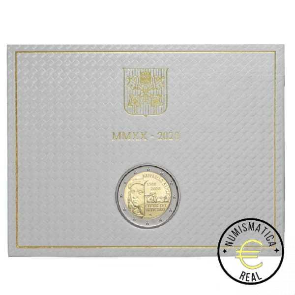 VATICANO 2020 2 EUROS CONMEMORATIVA BU - 500º ANIVERSARIO DE LA MUERTE DE RAPHAEL "RAFAEL" - EN CARTERA OFICIAL.