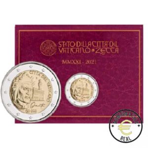 VATICANO 2021 2 EUROS CONMEMORATIVA BU - VII CENTENARIO DE LA MUERTE DE DANTE ALIGHIERI- EN CARTERA OFICIAL.