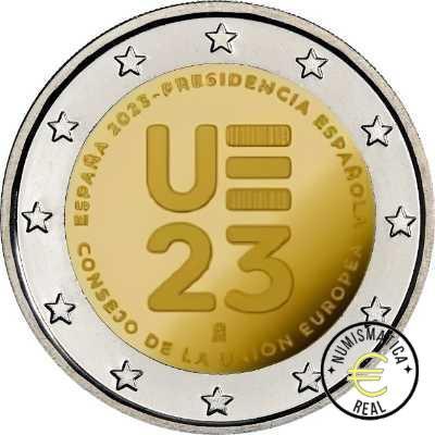 ESPAÑA 2023 2 EUROS CONMEMORATIVA UNC "PRESIDENCIA UNION EUROPEA" S/C.