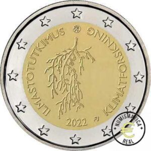 FINLANDIA 2022 2 EUROS CONMEMORATIVA UNC "INVESTIGACION CLIMATICA" S/C.