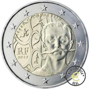 FRANCIA 2013 2 EUROS CONMEMORATIVA UNC - PIERRE DE COUBERTIN - S/C.