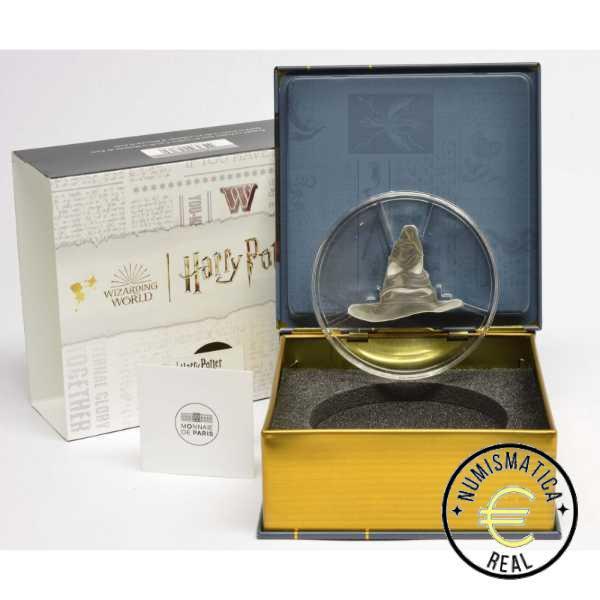 FRANCIA 2022 10 EUROS PROOF - MONEDA DE PLATA HARRY POTTER "SOMBRERO CLASIFICADOR MAGICO" BE - PP.