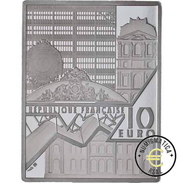FRANCIA 2023 10 EUROS PROOF - MONEDA DE PLATA COLOR "KITAGAWA UTAMARO" MUSEO BE - PP. - Imagen 3