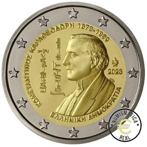 GRECIA 2023 2 EUROS CONMEMORATIVA UNC "150º ANV NACIMIENTO DE CONSTANTIN CARATHEODORY" S/C.