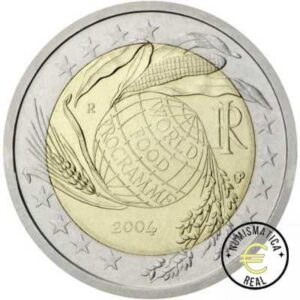 ITALIA 2004 2 EUROS CONMEMORATIVA UNC - 50 ANV. DEL PROGRAMA MUNDIAL DE ALIMENTOS - S/C.