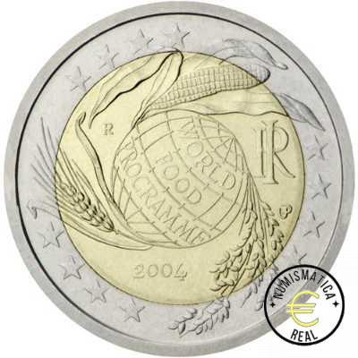 ITALIA 2004 2 EUROS CONMEMORATIVA UNC - 50 ANV. DEL PROGRAMA MUNDIAL DE ALIMENTOS - S/C.
