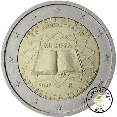 ITALIA 2007 2 EUROS CONMEMORATIVA UNC - TRATADO DE ROMA - S/C.