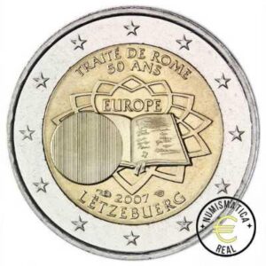 LUXEMBURGO 2007 2 EUROS CONMEMORATIVA UNC - TRATADO DE ROMA - S/C.
