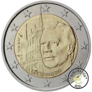 LUXEMBURGO 2007 2 EUROS CONMEMORATIVA UNC - PALACIO GRAN DUCAL - S/C.