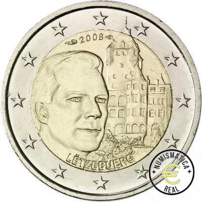 LUXEMBURGO 2008 2 EUROS CONMEMORATIVA UNC - RESIDENCIA OFICIAL CHATEAU DE BERG - S/C.