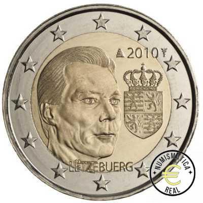 LUXEMBURGO 2010 2 EUROS CONMEMORATIVA UNC - ESCUDO DE ARMAS - S/C.