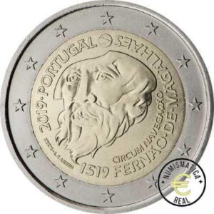 PORTUGAL 2019 2 EUROS CONMEMORATIVA UNC - 500 AÑOS DE LA CIRCUNNAVEGACION DE MAGALLANES - S/C.