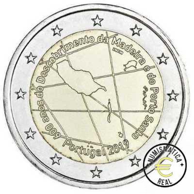 PORTUGAL 2019 2 EUROS CONMEMORATIVA UNC - 600 AÑOS DESCUBRIMIENTO DE LA ISLA DE MADEIRA - S/C.