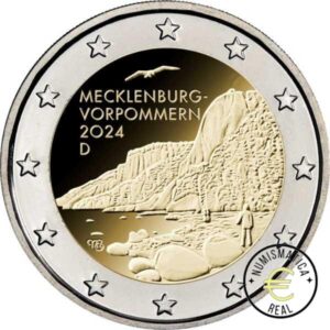 ALEMNIA 2024 2 EUROS CONMEMORATIVA UNC "MECKLEMBURGO POMERANIA - KÖNIGSTUHL" S/C.