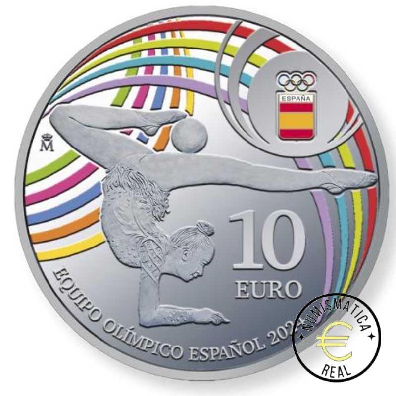 ESPAÑA 2024 10 EUROS PROOF – "EQUIPO OLIMPICO ESPAÑOL 2024” JUEGOS OLIMPICOS BE – PP. - Imagen 2